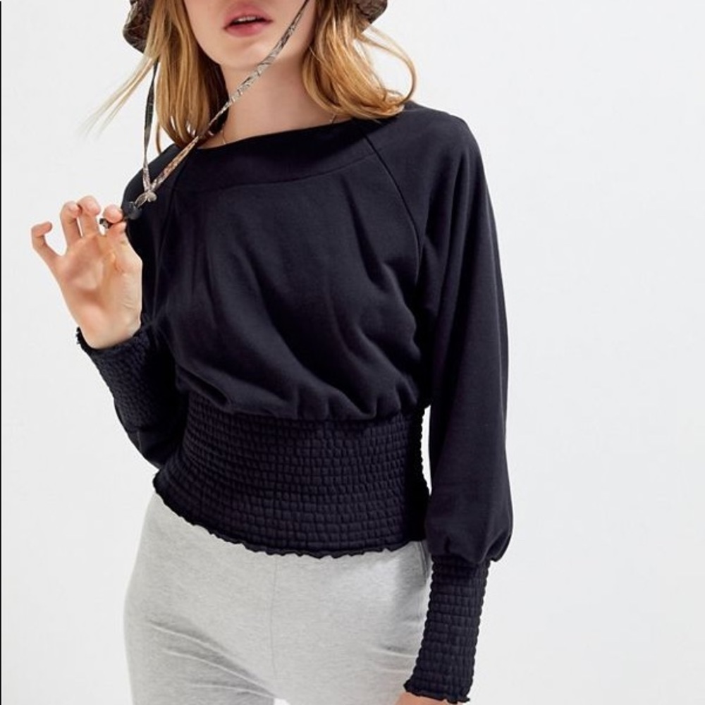Out from Under Smocked Pullover Sweatshirt UO